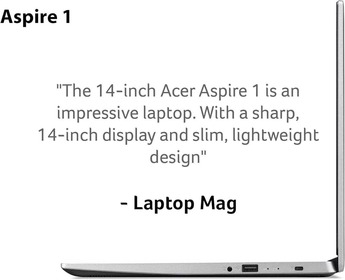 acer Aspire 1 Intel Celeron N4500 Laptop 4GB 64GB Full HD Display Microsoft Office 365 Windows 11 S