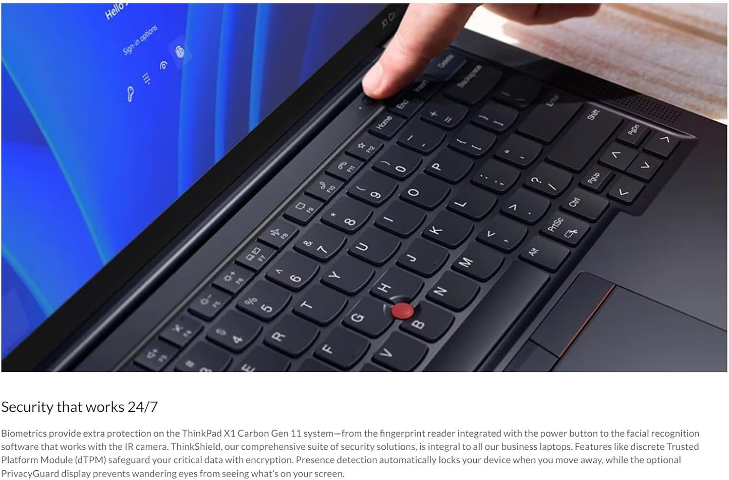 Lenovo ThinkPad X1 Carbon Gen 11 Laptop Processor, 32GB RAM, 1TB SSD