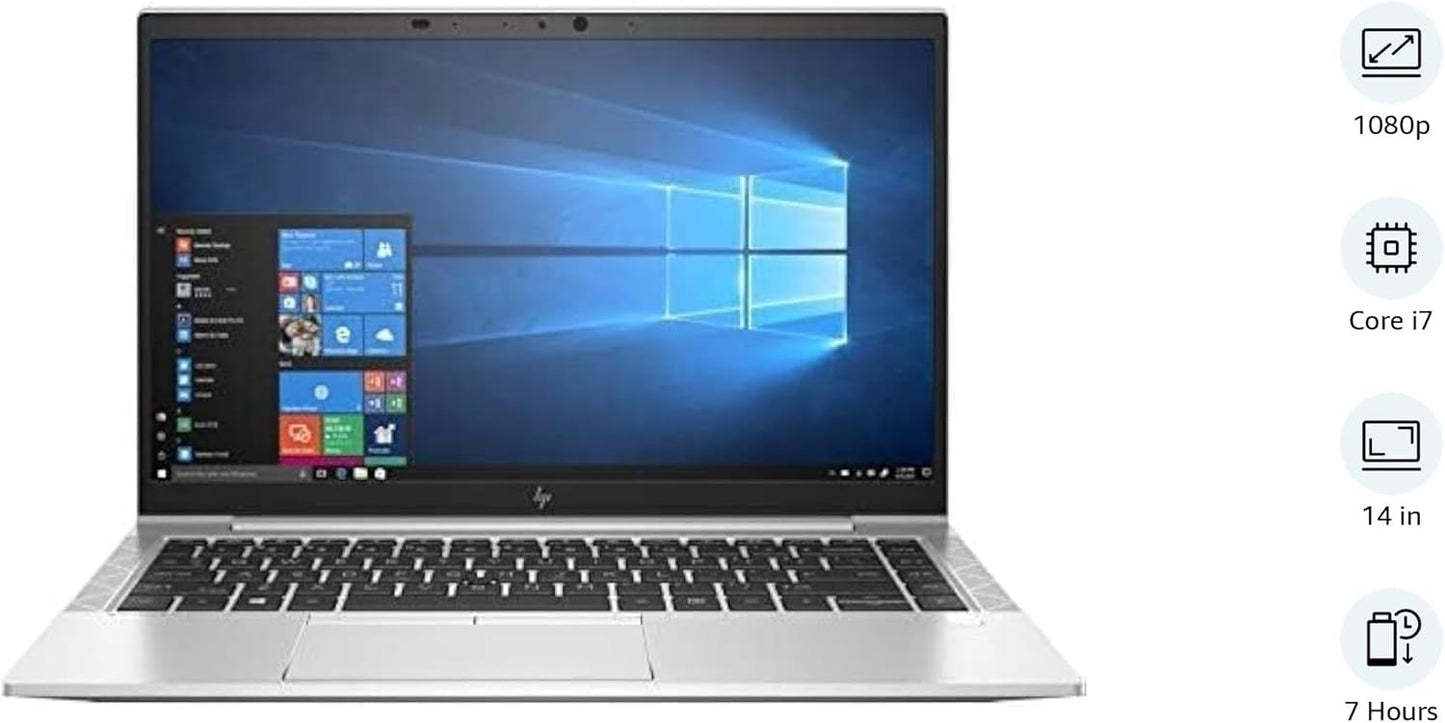 HP EliteBook 840 G7 14" FHD IPS Premium Business Laptop, 10th Gen Intel Core i7-10610U, 16GB RAM, 512GB. SSD