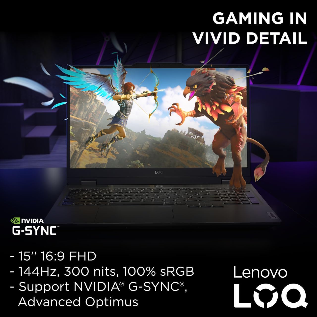 Lenovo LOQ 15IAX9 Gaming Laptop with LA1 AI Chip 16GB RAM, 512GB SSD