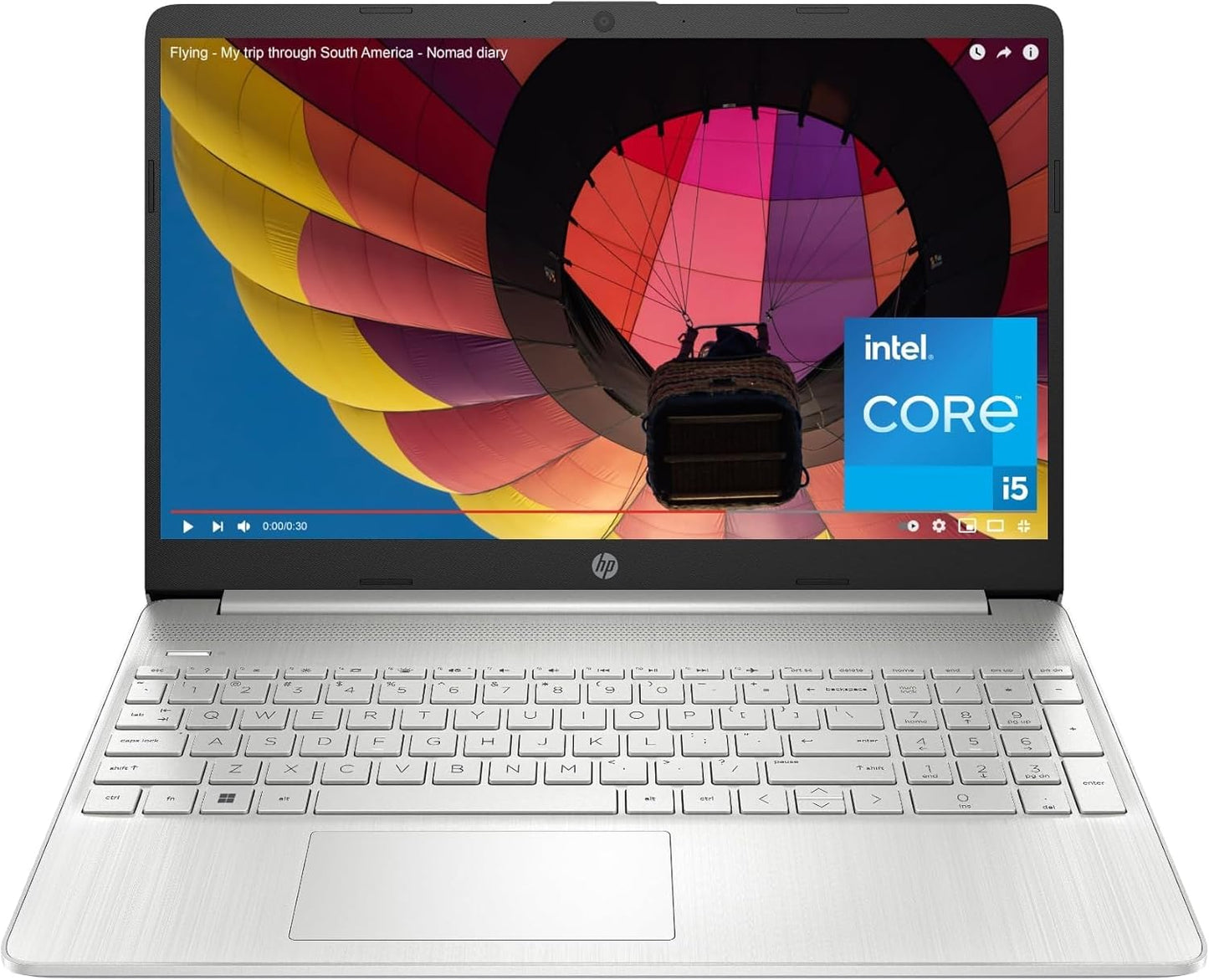 HP 15.6 inch Laptop, FHD Display, 12th Gen Intel Core i5, 16 GB RAM, 512 GB SSD, Intel Iris Xe Graphics