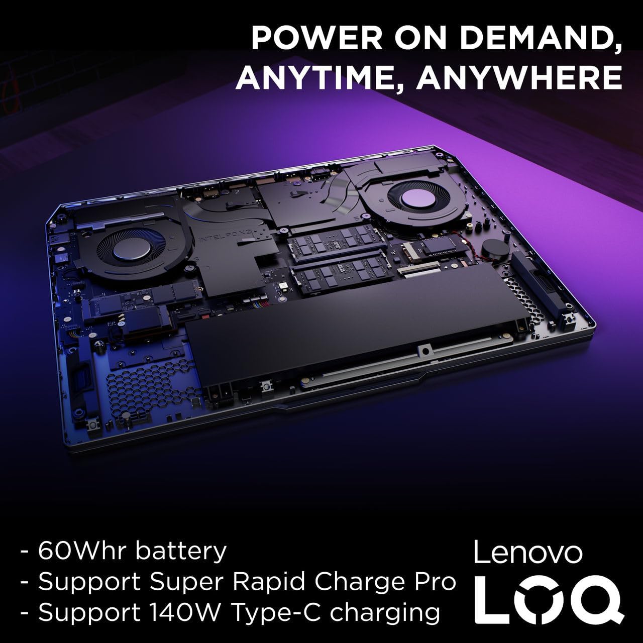 Lenovo LOQ 15IAX9 Gaming Laptop with LA1 AI Chip 16GB RAM, 512GB SSD
