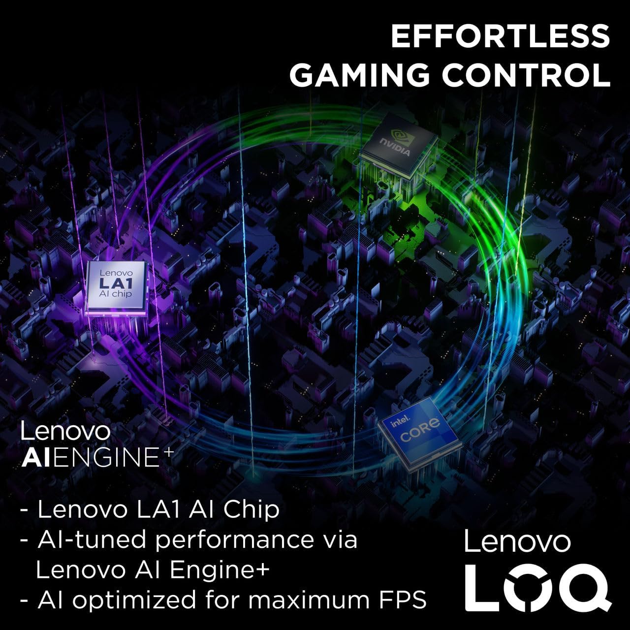 Lenovo LOQ 15IAX9 Gaming Laptop with LA1 AI Chip 16GB RAM, 512GB SSD