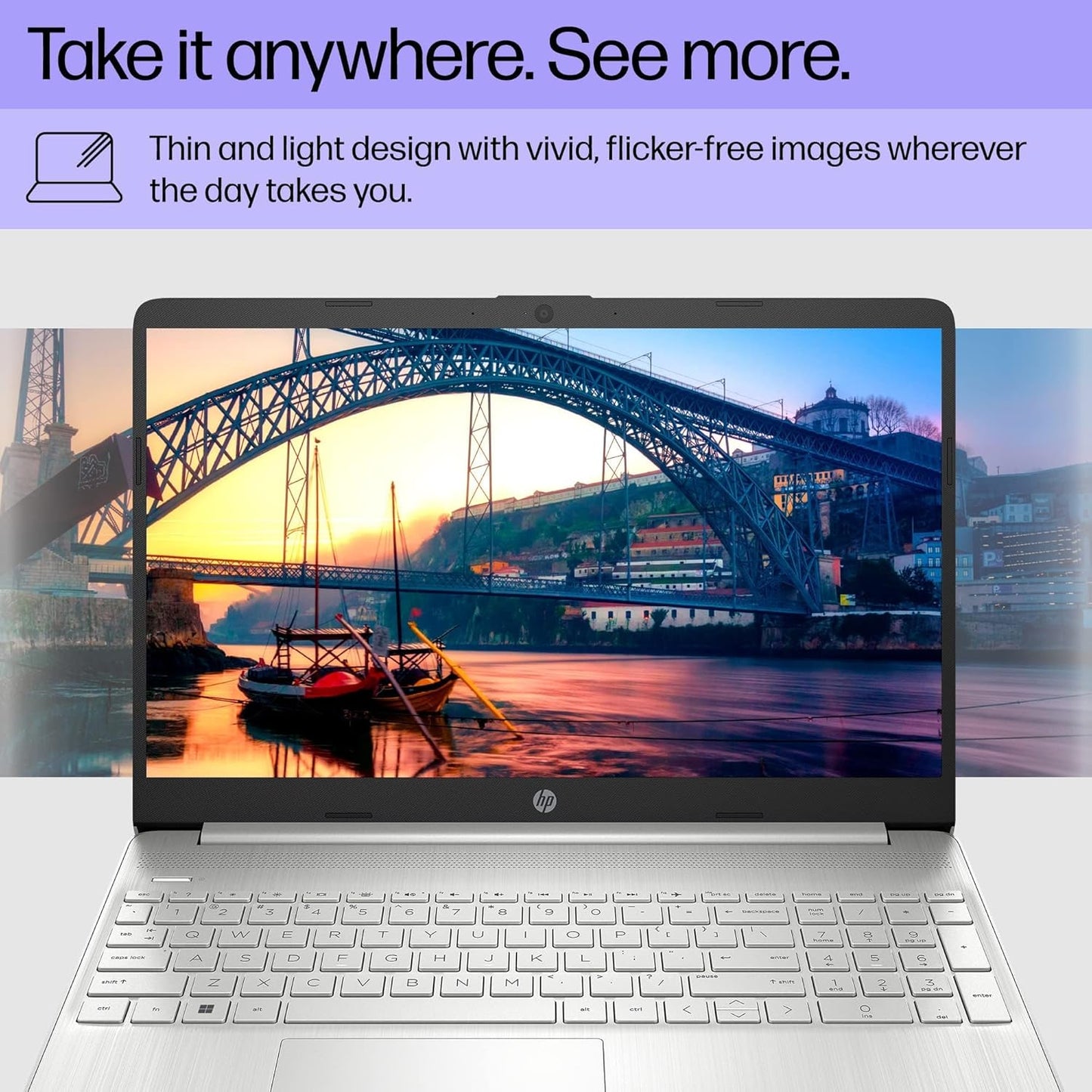 HP 15.6 inch Laptop, FHD Display, 12th Gen Intel Core i5, 16 GB RAM, 512 GB SSD, Intel Iris Xe Graphics