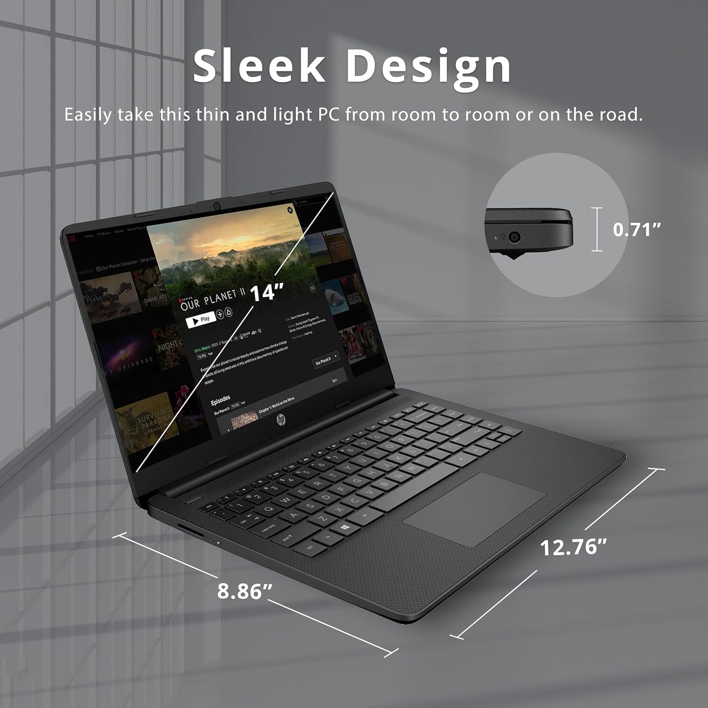 HP 2022 Stream 14 Intel Celeron N4120, 4GB RAM, 64GB SSD,
