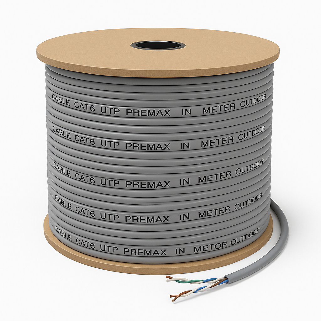CABLE CAT6 UTP 305MTR PREMAX IN METER OUTDOOR
