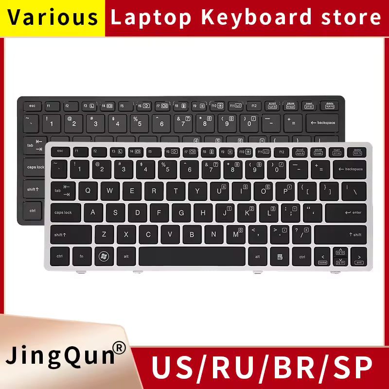 New US Russian Laptop Keyboard For HP Elitebook