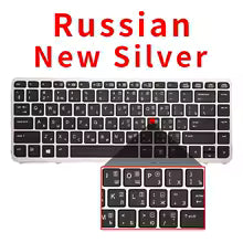 New US Russian Laptop Keyboard for HP Elitebook