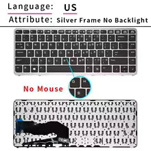 New US Russian Laptop Keyboard for HP Elitebook