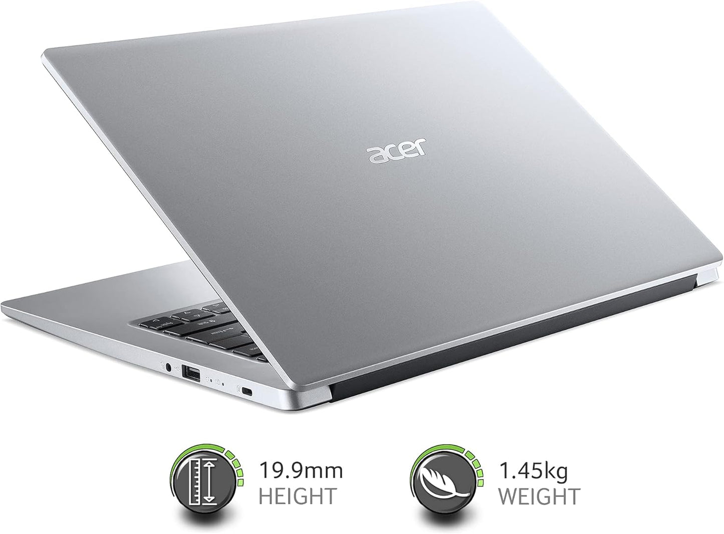 acer Aspire 1 Intel Celeron N4500 Laptop 4GB 64GB Full HD Display Microsoft Office 365 Windows 11 S