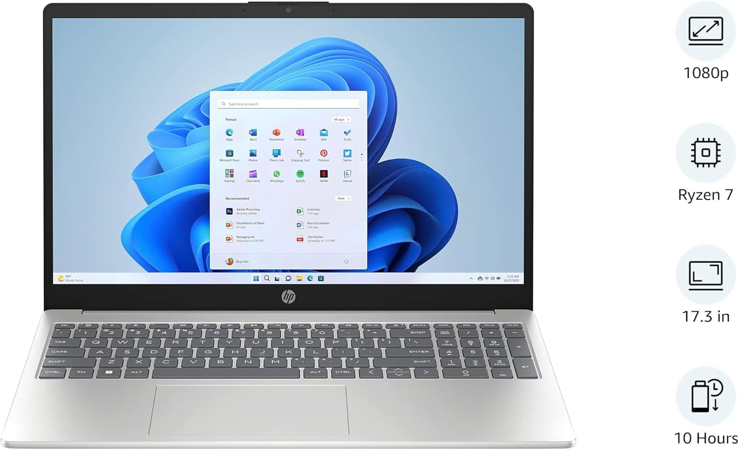 HP Laptop 15-fc0011ne 512 GB 18 GB RAM
