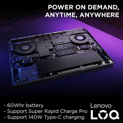 Lenovo LOQ 15IAX9 Gaming Laptop with LA1 AI Chip 16GB RAM, 512GB SSD