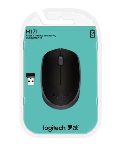 Logitech WIRELESS MOUSE M171 RF Wireless+USB Optical 1000DPI Ambidextrous Black